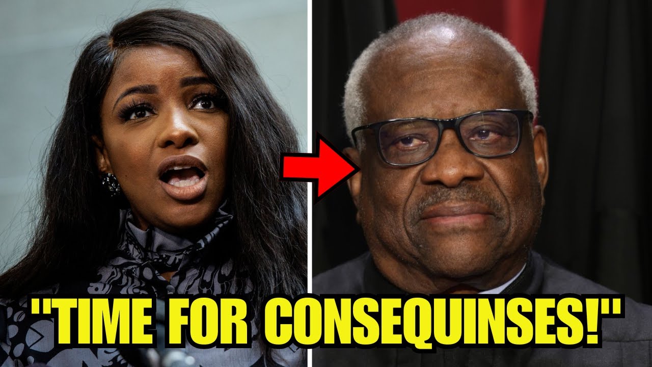 Justice Clarence Thomas Freezes Jasmine Crockett’s Term for 10 Years Her Response Stuns Him Into Sil
