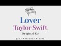 Lover - Taylor Swift (Original Key Karaoke) - Piano Instrumental Cover with Lyrics