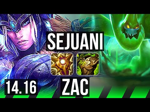 SEJUANI vs ZAC (JGL) | 7/0/9, Godlike | EUW Master | 14.16