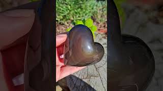 Duhový obsidián srdce 185g