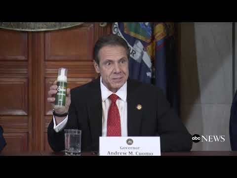 紐約州州長首次推出州內囚犯製作的洗手液。 (NY governor debuts state’s hand sanitizer, made by prisoners)