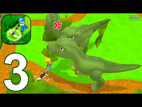 Gameplay Walkthrough Part 3 Trim, Shape & Decorate Backyard Master, Dino Backyard - YouTube