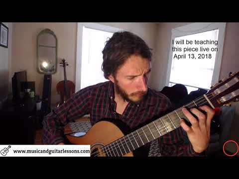 Mauro Giuliani's Op 50 No 6 played by Ross the Music Teacher on Classical Guitar