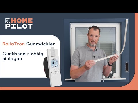 Inserting the belt - RolloTron belt winder