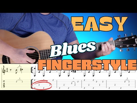 Awesome 12 Bar Blues Fingerstyle You Should Know! TABS/PDF