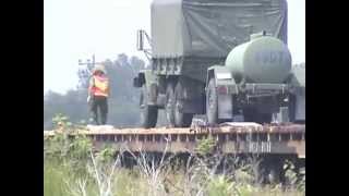 preview picture of video 'Military Train Ottawa Central Railway Pembroke Ontario CFB Petawawa CN Rail Beachburg Sub. iMovie'