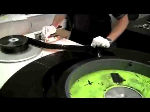 Changing over film print at IMAX Melbourne Museum