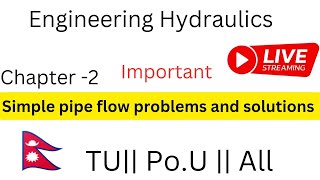 chapter -2 Simple pipe flow problems and solutions|| three types of pipe flow problems|| Hydraulic