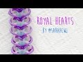 Rainbow Loom Bands Royal Hearts Bracelet by ...