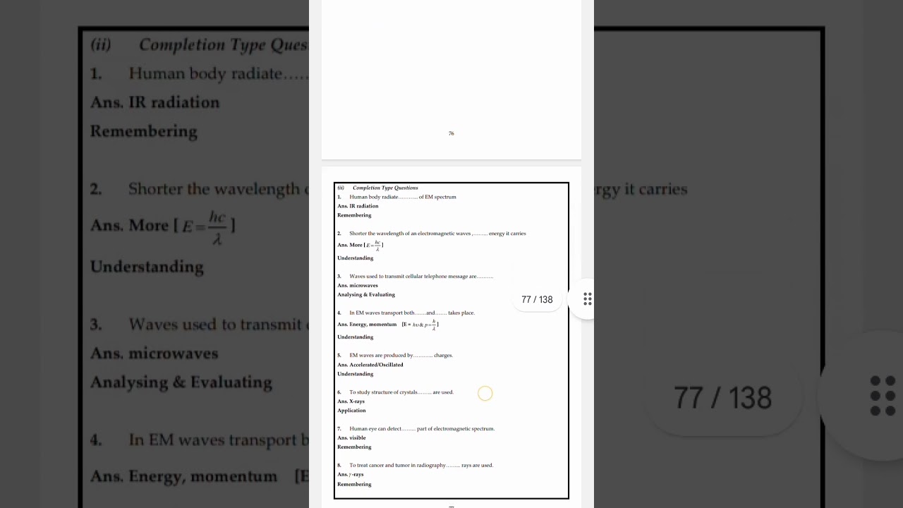 Electromagnetic waves Most important MCQs for CBSE class 12 Physics PDF link in description #neet