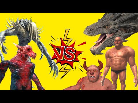 Infernals VS Fantasy (Every unit). Animal Revolt Battle Simulator mobile.