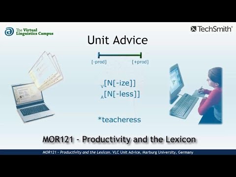 MOR121 - Unit Advice (Productivity and the Lexicon)