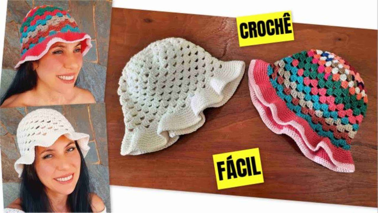 EASY CROCHET BUCKET HAT / CHAPÉU DE CROCHÊ DA MODA