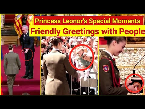 Princess Leonor Friendly Greetings with Peoples | Best & funny moments