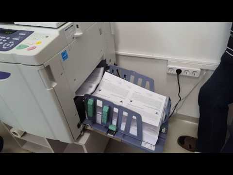 RISO SE9380 digital duplicator at full speed (180ppm)