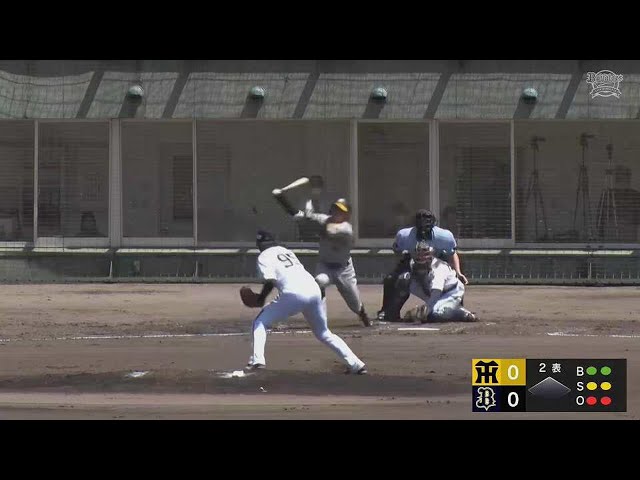 【ファーム】2者連続三振!! バファローズ・東晃平 空振り三振を奪い3者凡退に抑える!!  2023年6月3日 オリックス・バファローズ 対 阪神タイガース