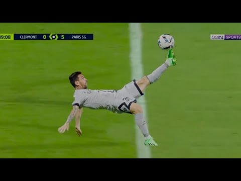 Lionel Messi vs Clermont Scores a Bicycle Kick Goal