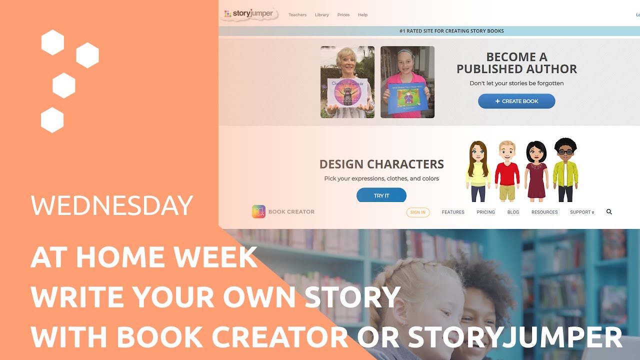 At Home Week: Write Your Own Story with Book Creator or Storyjumper
