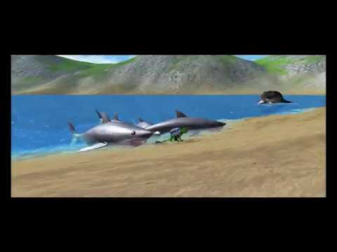 Amazing frog Giant alligator vs shark!!