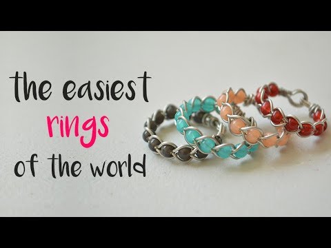 DIY How to make braided wire rings. wire wrapping for beginners