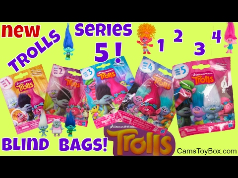 Dreamworks Trolls Series 5 Blind Bags 4 3 2 1 Opening Surprise Toys Character Names