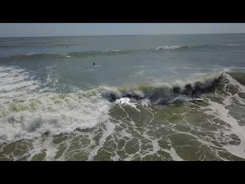 Margate Pier drone surf footage