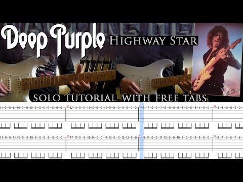 Deep Purple - Highway Star guitar solo lesson (with tablatures and backing tracks)