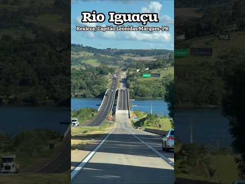 Ponte sobre o Rio Iguaçu no Paraná #paraná #fozdoiguaçu #rioiguaçu #realeza #cataratasdoiguacu
