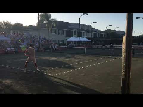 Jakub Wojcik Saves Set Point In Mardy Fish Doubles