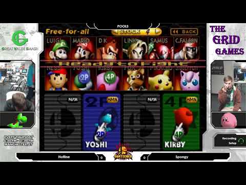 Smash 64: Hotline (Yoshi) V Spongy (Kirby) - Shattered 164 Tournament SSB64