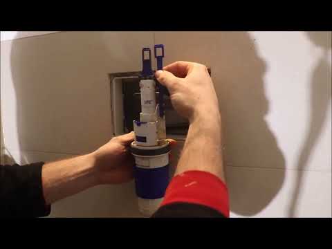 Geberit concealed cistern with economy function defective (repair with cable ties)