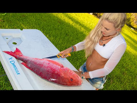 How to FILLET a Red Snapper! EASY & SIMPLE (Fish Fillet, Fish Cheeks, Fish Wings) Fish Cleaning