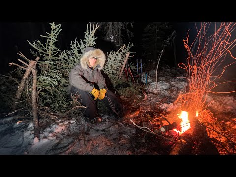 Emergency Winter Survival Practice | No Tent, No Bag, No Sleep