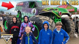 Kids Ride REAL Monster Truck at Monster Jam!!