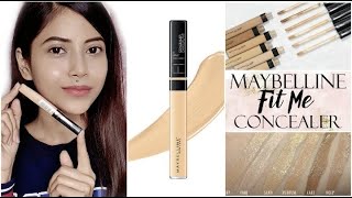 Best Concealer With Affordable Price|| MAYBELLINE FIT ME CONCEALER (Shade 25 Medium)|| Review + Demo