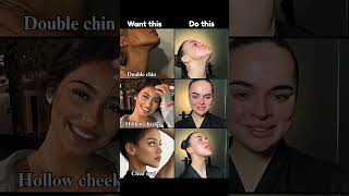 ✨ Want a snatched jawline, hollow cheeks &amp; clear face shape?#glowup #faceexercises #viral