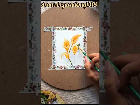 easy flower painting #youtubeshorts #painting