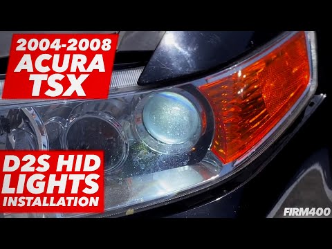 2004-2008 ACURA TSX D2S XENON WHITE HID HEADLIGHT BULB INSTALLATION