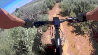 Some downhill segments of flowy singletrack.