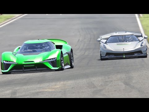 Koenigsegg Jesko vs NIO EP9 - Spa