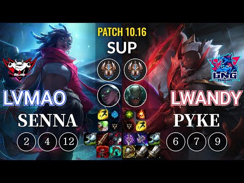 JDG LvMao Senna vs LNG lwandy Pyke Sup - KR Patch 10.16