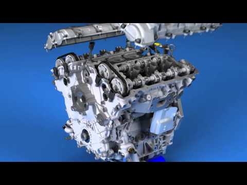 GM 2014 3.6L twin-turbo V6 Build Animation