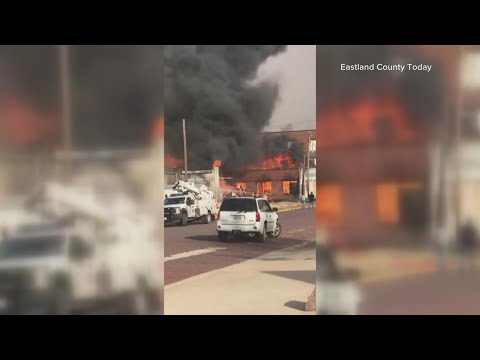 Large fire burns Texas city's police department building