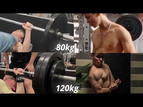 1 Year Bench Press Transformation 80kg-120kg 16-17yo