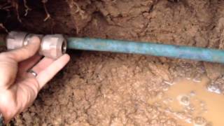 Water Pipe Fix -- DYI main waterline repair video