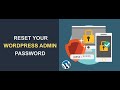 Lesson 12bis Reset The Admin User And Password Forgotten Of WordPress Dashboard With PhpMyAdmin