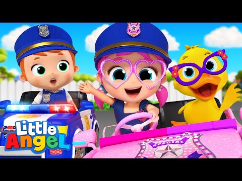 Jill’s A Police Officer!  | Little Angel Kids Songs & Nursery Rhymes