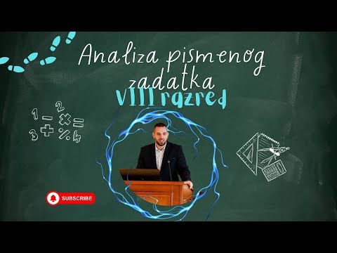 VIII razred - Analiza pismenog zadatka-grupa A