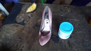 How to cover shoe with fabric (Ankara)