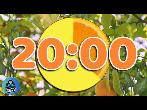 20 Minute Timer with Relaxing Music for Classroom | Summer Citrus Vibes